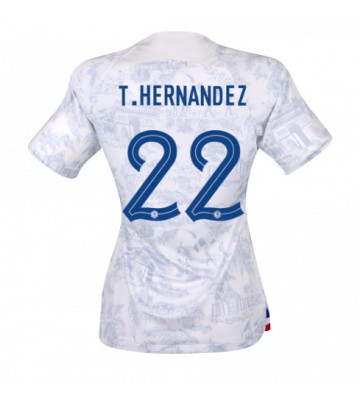 France Theo Hernandez #22 Replica Away Stadium Shirt for Women World Cup 2022 Short Sleeve